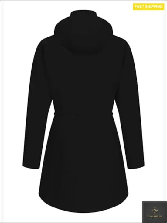 Lightweight Waterproof Trench Coat Hooded Windbreaker Rain Jacket Women - Picture 2 of 7